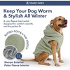 image:imageSpark Paws Dog Sweater Sherpa Jacket Warm Hoodie  Taupe  2XLLight Green