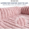 image:imageSpark Paws Luxury Dog Couch Cover Bed Calming Pet Furniture ProtectorPink