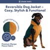 image:imageSpark Paws Reversible Dog Hoodie Sweater for Winter Cold Warm Clothes for Small Medium Large Breeds  Orange and Green  XL01 Orange and Green