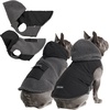 image:imageSpark Paws Reversible Dog Hoodie Sweater for Winter Cold Warm Clothes for Small Medium Large Breeds  Orange and Green  XL02 Black and Grey