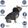 image:imageSpark Paws Reversible Dog Hoodie Sweater for Winter Cold Warm Clothes for Small Medium Large Breeds  Orange and Green  XL02 Black and Grey
