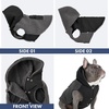 image:imageSpark Paws Reversible Dog Hoodie Sweater for Winter Cold Warm Clothes for Small Medium Large Breeds  Orange and Green  XL02 Black and Grey