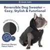 image:imageSpark Paws Reversible Dog Hoodie Sweater for Winter Cold Warm Clothes for Small Medium Large Breeds  Orange and Green  XL02 Black and Grey