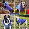 image:imageSpark Paws Reversible Dog Hoodie Sweater for Winter Cold Warm Clothes for Small Medium Large Breeds  Orange and Green  XL03 Purple and Navy Blue