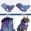 image:imageSpark Paws Reversible Dog Hoodie Sweater for Winter Cold Warm Clothes for Small Medium Large Breeds  Orange and Green  XL03 Purple and Navy Blue