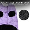 image:imageSpark Paws Winter Dog Jacket  Warm Water Resistant Coat Warm Fleece LinedLilac