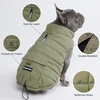 image:imageSpark Paws Winter Dog Jacket  Warm Water Resistant Coat Warm Fleece LinedOlive