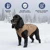 image:imageSpark Paws Winter Dog Jacket  Warm Water Resistant Coat Warm Fleece LinedTan