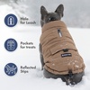 image:imageSpark Paws Winter Dog Jacket  Warm Water Resistant Coat Warm Fleece LinedTan
