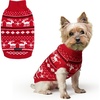 image:imageSpark Paws Christmas Knit Dog Sweater  Ultra Soft Warm Winter Dog SweaterDasher Red