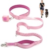 image:imageSpark Paws Hands Free Dog Leash  Bungee Waist Belt for Running amp WalkingPink