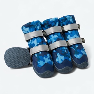 image:imageSpark Paws Dog Rainboots Waterproof Dog Shoes  Gray Camo Size 7Blue Camo