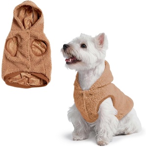 image:imageSpark Paws Dog Sweater Sherpa Jacket Warm Hoodie  Taupe  2XLBrown