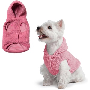 image:imageSpark Paws Dog Sweater Sherpa Jacket Warm Hoodie  Taupe  2XLDark Pink