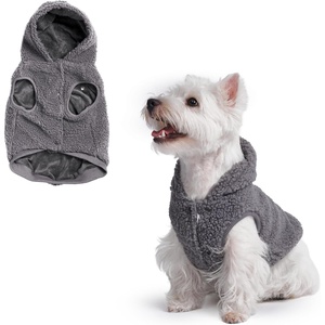 image:imageSpark Paws Dog Sweater Sherpa Jacket Warm Hoodie  Taupe  2XLGrey
