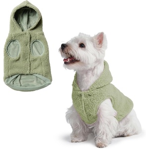 image:imageSpark Paws Dog Sweater Sherpa Jacket Warm Hoodie  Taupe  2XLLight Green