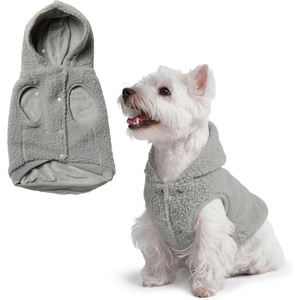 image:imageSpark Paws Dog Sweater Sherpa Jacket Warm Hoodie  Taupe  2XLSilver Grey