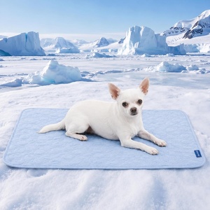 image:imageSpark Paws FrostCore Dog Cooling Mat  Non Gel Self Cooling Pet PadHearts Blue