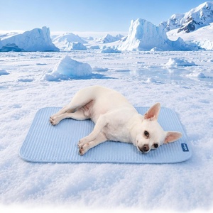 image:imageSpark Paws FrostCore Dog Cooling Mat  Non Gel Self Cooling Pet PadWaffle Blue