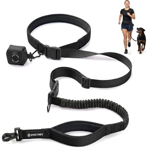 image:imageSpark Paws Hands Free Dog Leash  Bungee Waist Belt for Running amp WalkingBlack