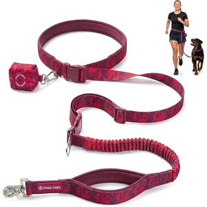 image:imageSpark Paws Hands Free Dog Leash  Bungee Waist Belt for Running amp WalkingFuchsia Camo