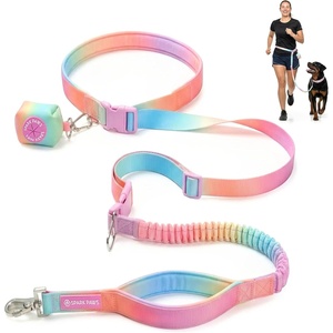 image:imageSpark Paws Hands Free Dog Leash  Bungee Waist Belt for Running amp WalkingPastel Icing