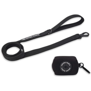image:imageSpark Paws Premium Dog Leash amp Poop Bag Set  90s RetroBlack