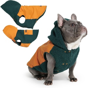 image:imageSpark Paws Reversible Dog Hoodie Sweater for Winter Cold Warm Clothes for Small Medium Large Breeds  Orange and Green  XL01 Orange and Green
