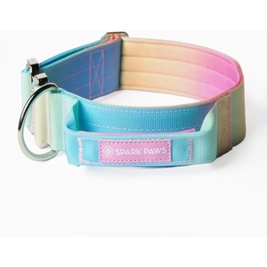 image:imageSpark Paws Tactical Large Dog Collar wHandle  Thick amp Wide Heavy DutyPastel Icing