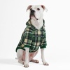 image:imageSpark Paws Dog Hoodie  ButterySoft Sweater Sweatshirt Clothes for PuppyGreen Plaid