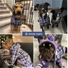 image:imageSpark Paws Dog Hoodie  ButterySoft Sweater Sweatshirt Clothes for PuppyPurple Plaid