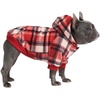 image:imageSpark Paws Dog Hoodie  ButterySoft Sweater Sweatshirt Clothes for PuppyRed Plaid