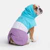 image:imageSpark Paws Dog Raincoat  Waterproof Rain Jacket wHood Full CoverageAqua White Purple