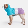image:imageSpark Paws Dog Raincoat  Waterproof Rain Jacket wHood Full CoverageAqua White Purple