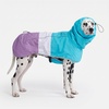 image:imageSpark Paws Dog Raincoat  Waterproof Rain Jacket wHood Full CoverageAqua White Purple