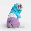image:imageSpark Paws Dog Raincoat  Waterproof Rain Jacket wHood Full CoverageAqua White Purple