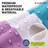 image:imageSpark Paws Dog Raincoat  Waterproof Rain Jacket wHood Full CoverageAqua White Purple