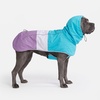 image:imageSpark Paws Dog Raincoat  Waterproof Rain Jacket wHood Full CoverageAqua White Purple