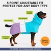 image:imageSpark Paws Dog Raincoat  Waterproof Rain Jacket wHood Full CoverageAqua White Purple