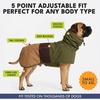 image:imageSpark Paws Dog Raincoat  Waterproof Rain Jacket wHood Full CoverageGreen